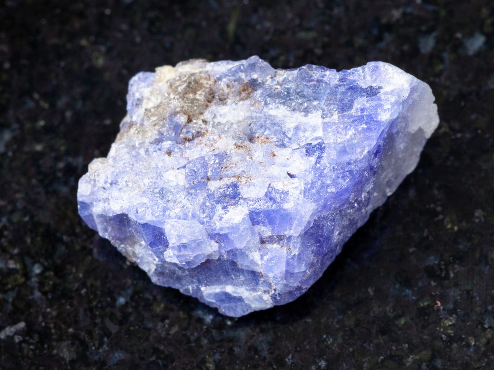 Rough Crystal of Tanzanite Gemstone 